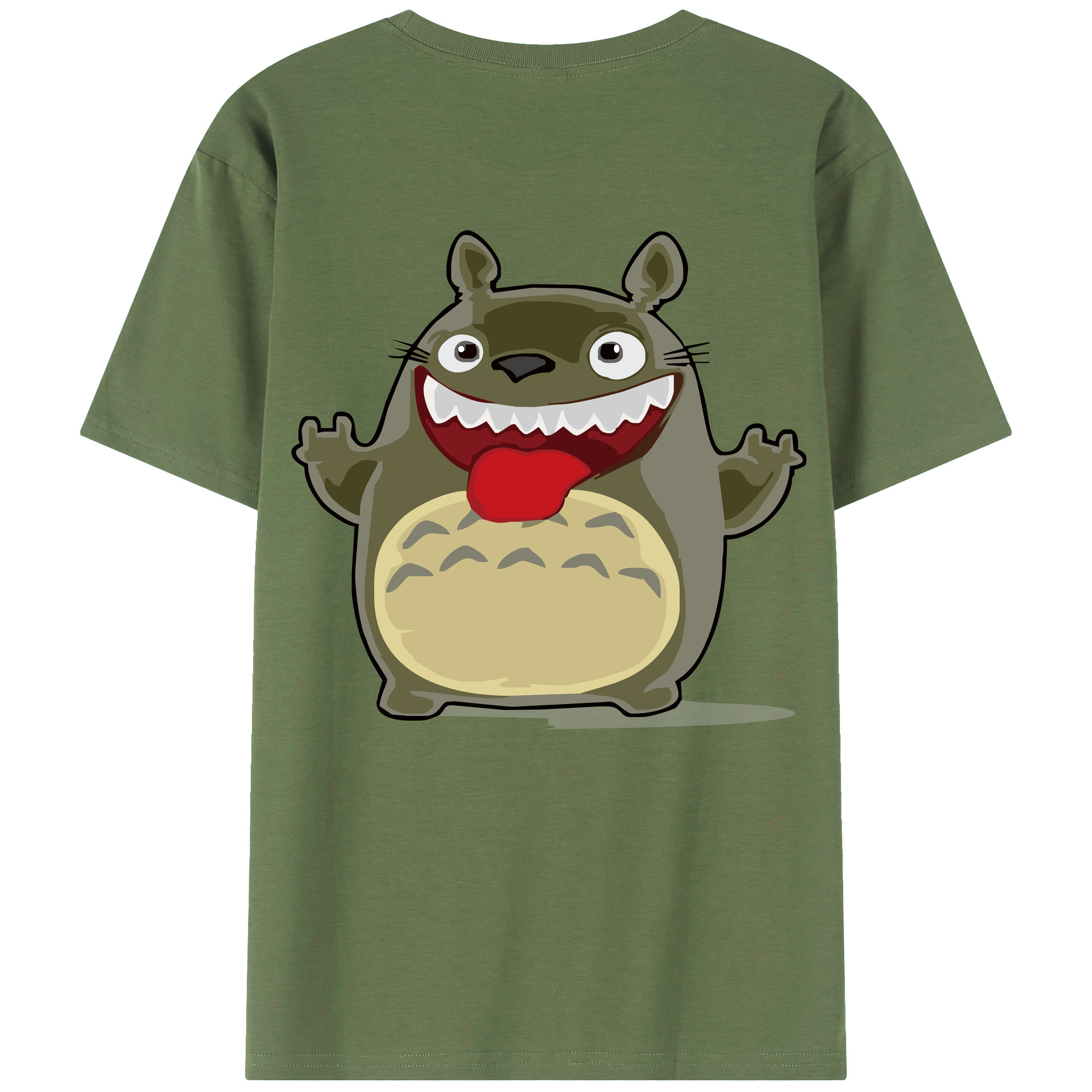 （画像用） となりのトトロ 草壁メイ 草壁サツキ My Neighbor Totoro Satsuki Kusakabe Mei Kusakabe 綿100％ メンズ半袖Tシャツ（バックプリント） 通気性